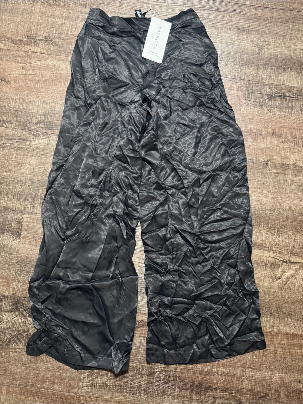 NWT Athleta Black Wide-Leg Calm Cool Pants